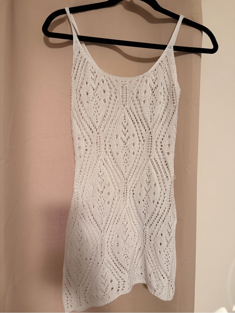 Crochet Tank Dress Coverups Pair - White & Black - Picture 2 of 3